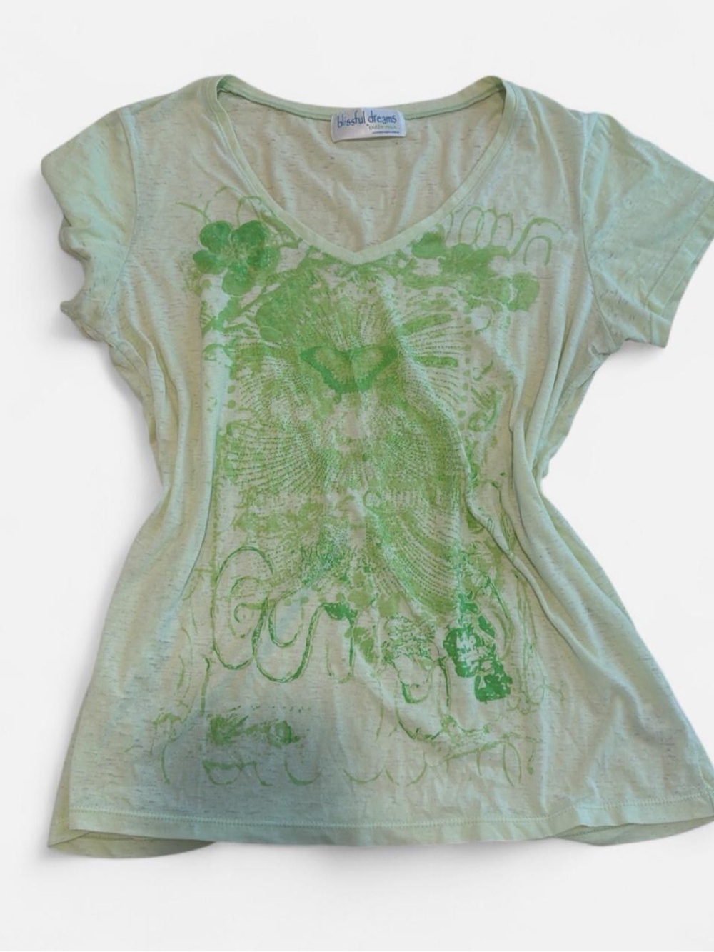 Girls' Light Green Graphic Tee